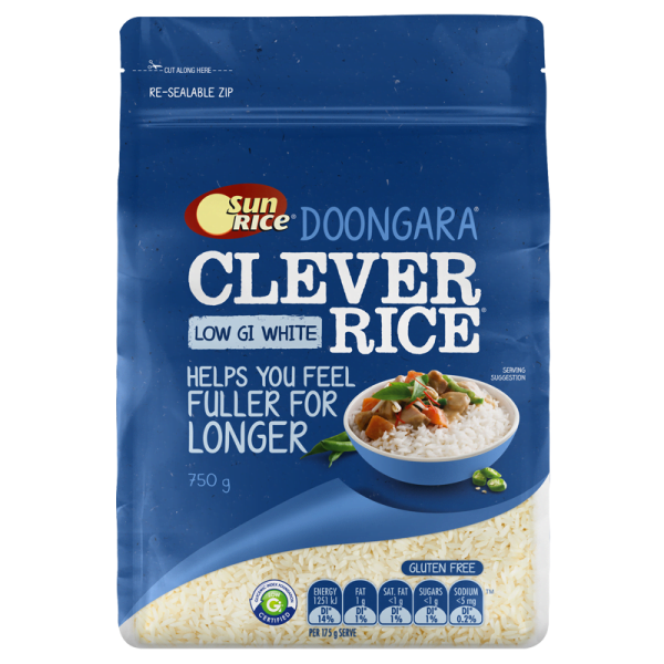 SunRice LOW GI Clever White Rice 750g