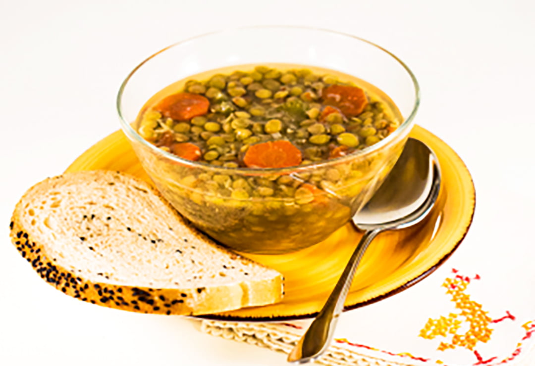 Feel-better lentil soup